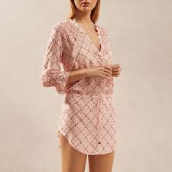 heidi klein Tybee Island Tunic Smock Waist Tiered Mini Dress Women's Size XS - Picture 11 of 13